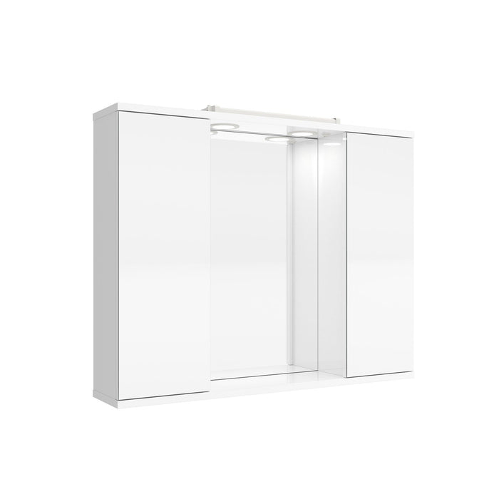 SALGAR 97366 LOIRA Armario Camerino Repisa 2 Puertas Espejo Blanco