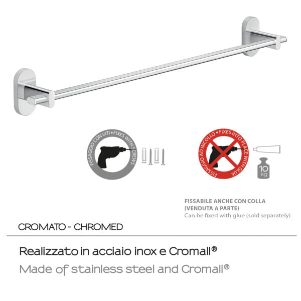 GEDY 53216013200 FEBO Toallero 60 cm Cromo