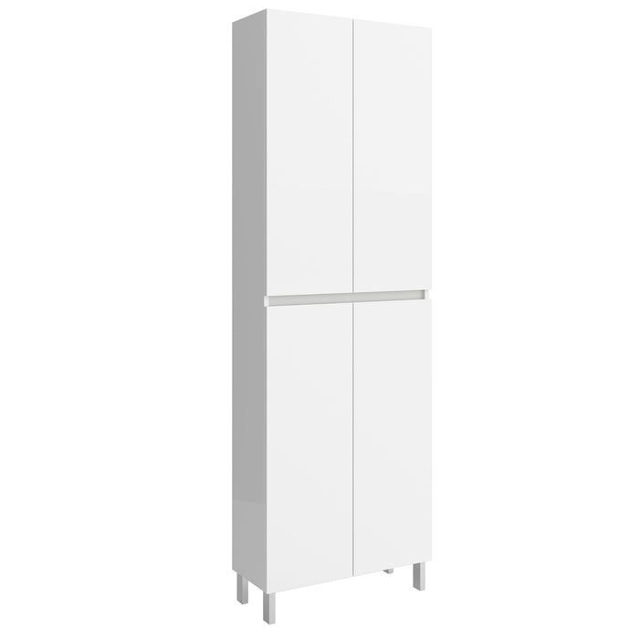 SALGAR 112583 INFINITY Armario Pie 4 Puertas Fondo 24 cm Color Blanco Mate