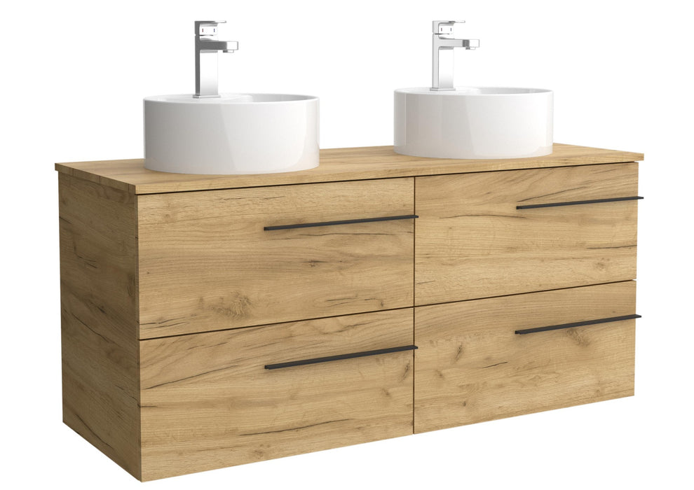 SALGAR 116088 YARA Mueble de Baño 2 pozas Porcelana 120cm Roble