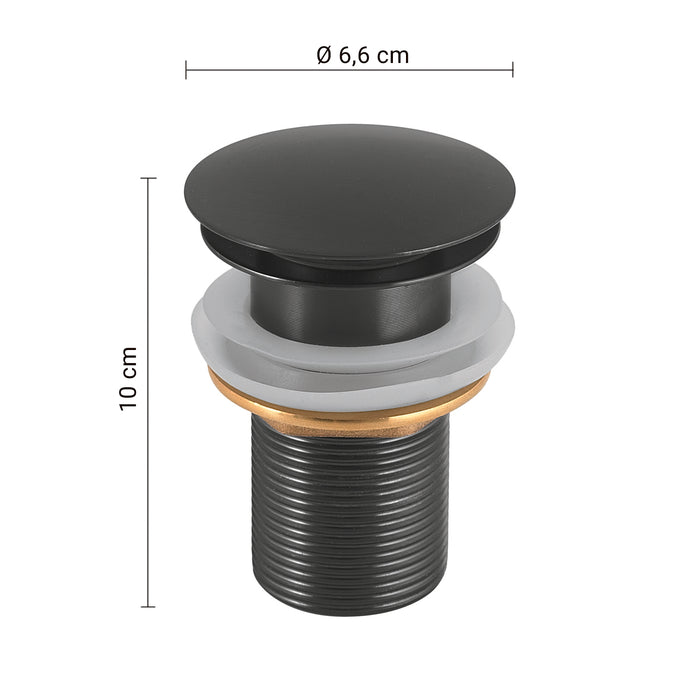 GEDY MXCC0400000 CLIC CLAC 04 Válvula desagüe universal para lavabo y bidet oro mate