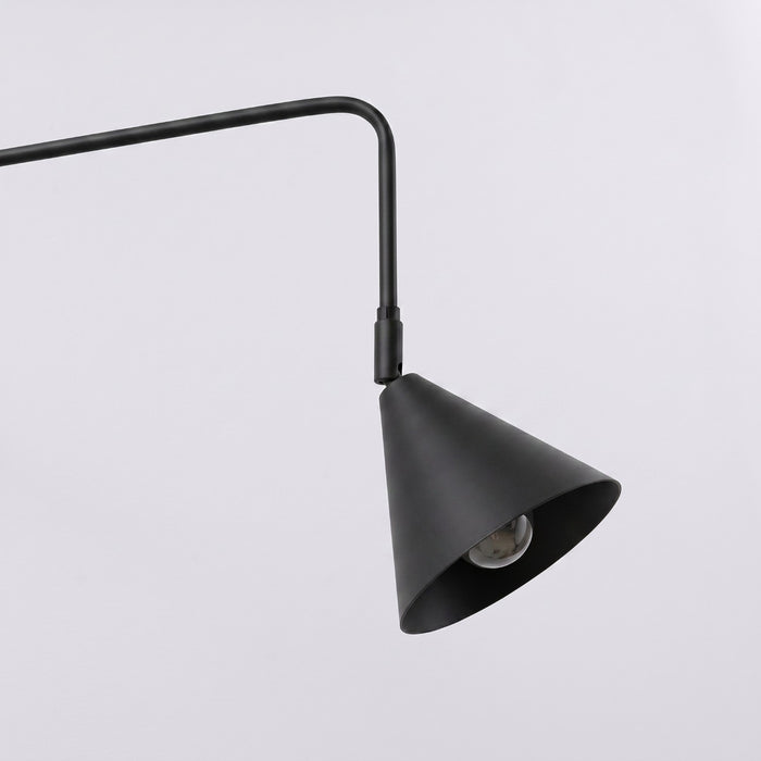 SOLLUX SL.2492 Aplique de pared NOX 1 negro con interruptor