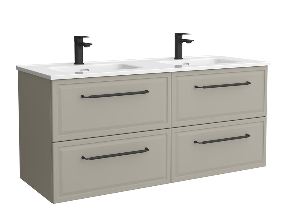 SALGAR 121798 RUNA Mueble de Baño 2 pozas Porcelana 120cm Gris mate