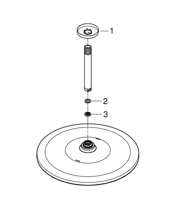 GROHE 34 872 000 TEMPESTA 250 smartbox Grohtherm Conjunto empotrado con ducha mural Cromo