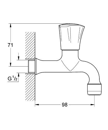 GROHE 30 098 001 COSTA L Monoblock mural una agua