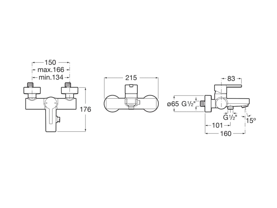 ROCA A5A0296RG0 NAIA Grifo Monomando Baño-Ducha con Inversor Automático Oro Rosa