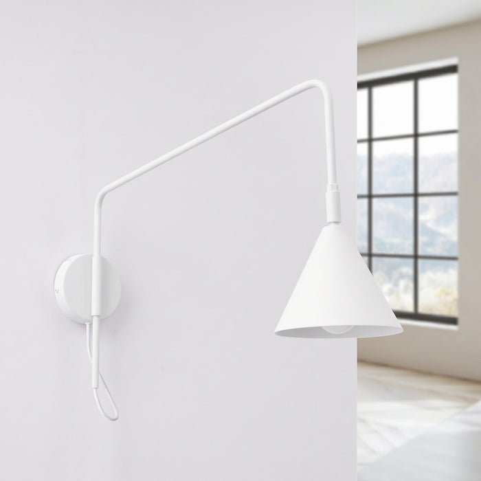 SOLLUX SL.2491 Aplique de pared NOX 1 blanco con interruptor