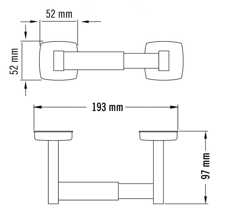 MEDICLINICS AI0113C Portarollos sin tapa Acero Brillo