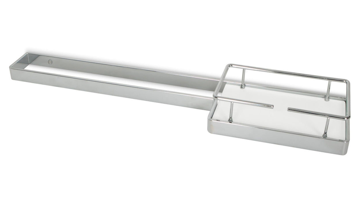 BELTRAN 10801 TURIN Towel Rack With Tray And Guard 60 cm Chrome/White