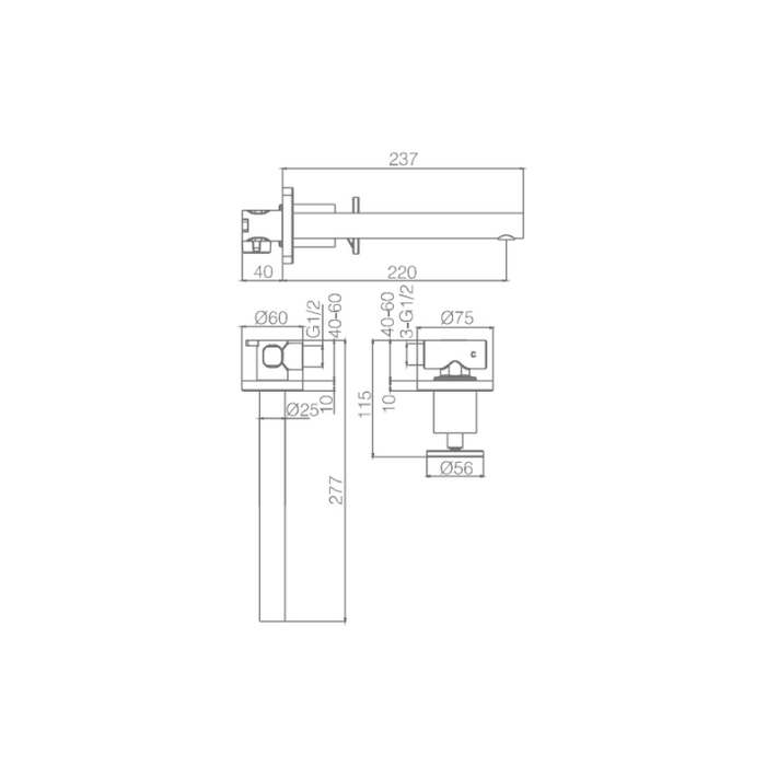 IMEX GLC033 OLIMPO Chrome Built-in Sink Faucet