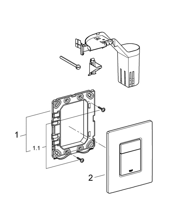GROHE 38 506 P00 SKATE AIR Matte Chrome Shield