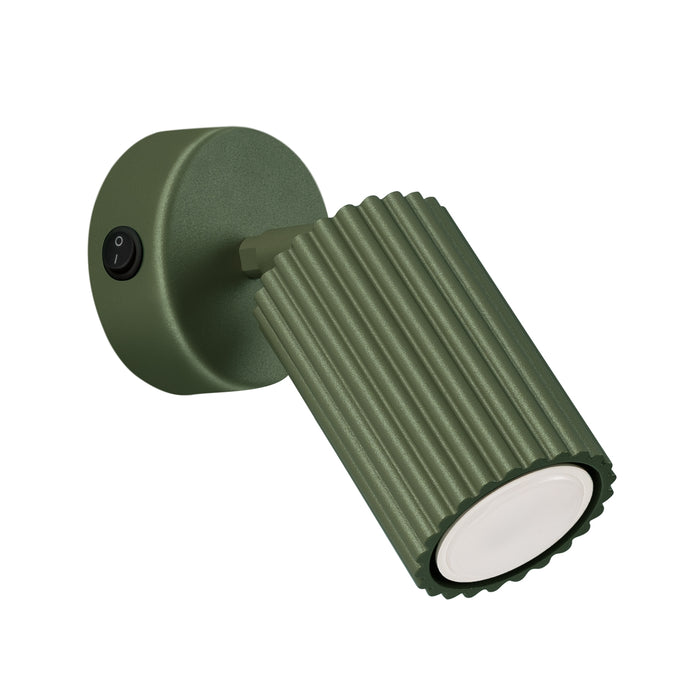 SOLLUX SL.1617 KARBON Aplique Verde Oliva Con Interruptor