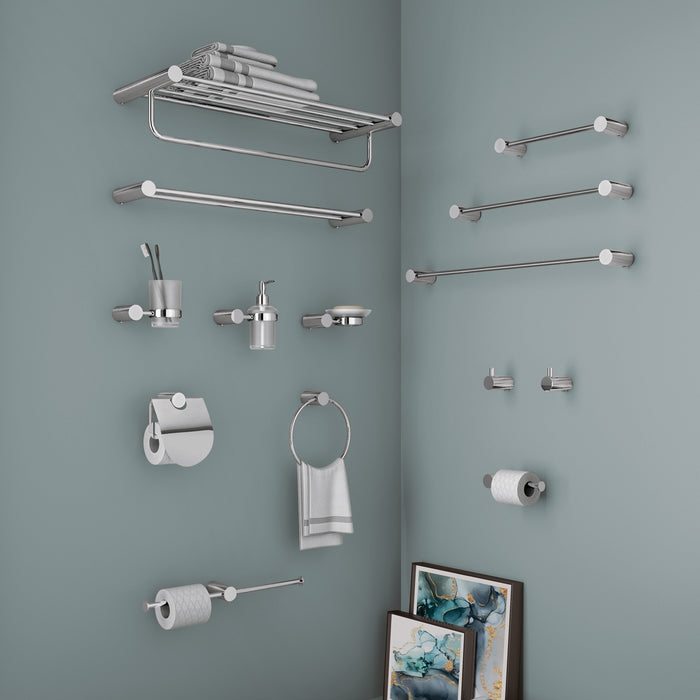 GEDY AN251300100 ANDE Portarrollo con tapa cromo
