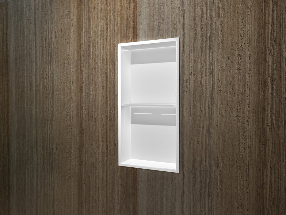 MEDIMEX HOR006/BL MARSHALL Hornacina Con Estante Y Led 33x63 Blanco Mate