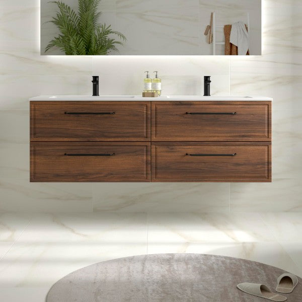 SALGAR 121808 RUNA Mueble+Lavabo VILNA 160cm Nogal
