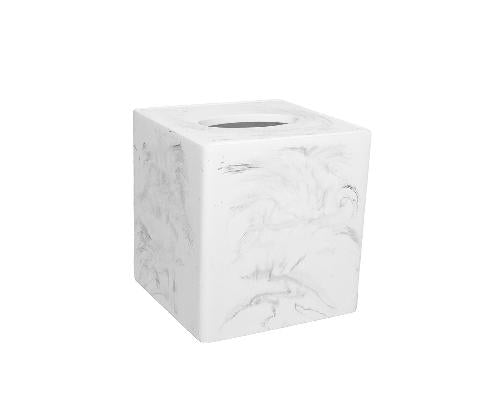 ANDREA HOUSE BA75043 Caja Pañuelos Poli Mármol Blanco