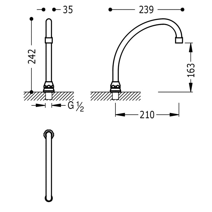 TEMPO-TRES 112441 Caño Fregadero con enlace