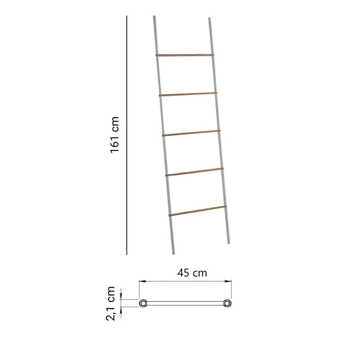 GEDY 30314000000 KENTA Towel Rack and Free-Standing Column Matte White-Natural