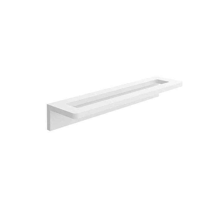SALGAR 24729 SOLID SURFACE Repisa Toallero Adhesivo 40 cm Blanco