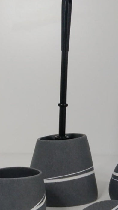 GEDY YV340800300 YVONNE Gray Toilet Brush Holder