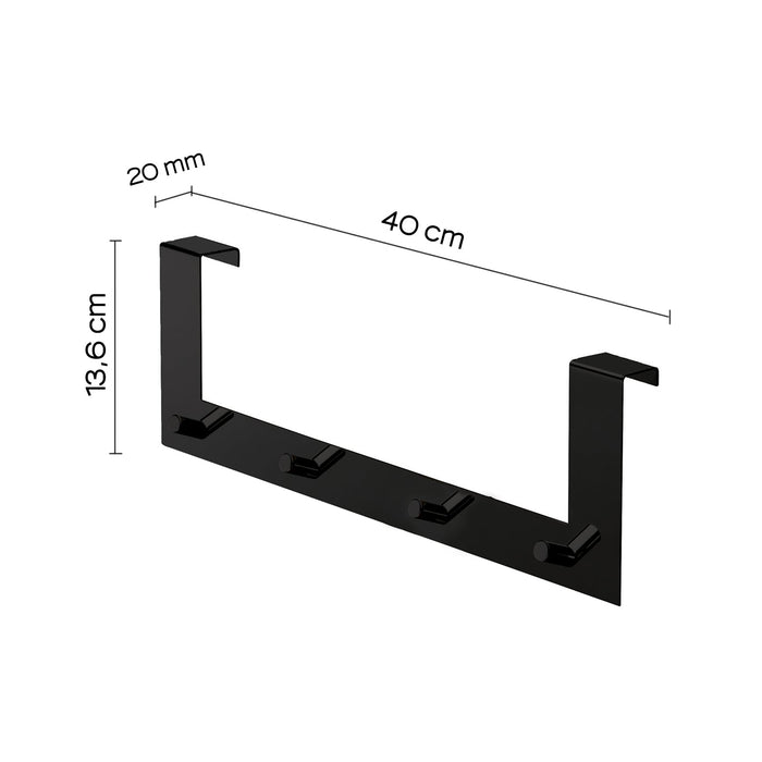 GEDY 21241400100 Multiple Door Hook 20MM Matte Black