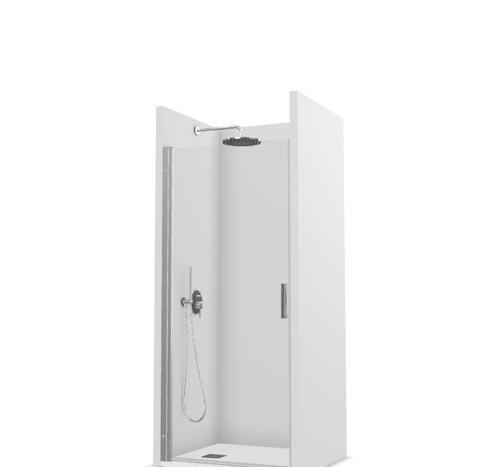 PROFILTEK HP310 HADA PLUS Mampara Abatible Plata Brillo Transparente