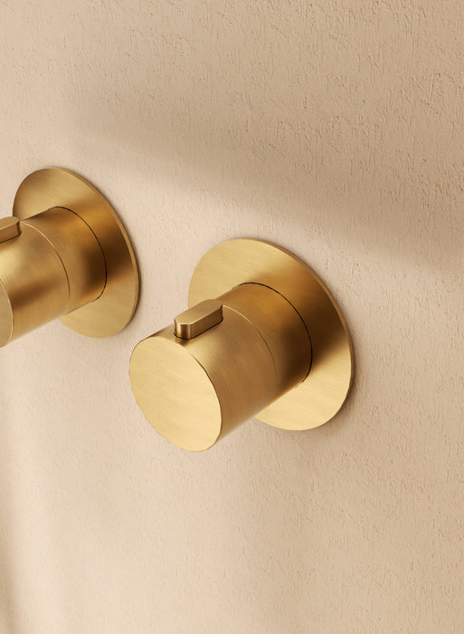 IMEX GTB066/OC BOLONIA Termostatico Conjunto Empotrado Oro Cepillado