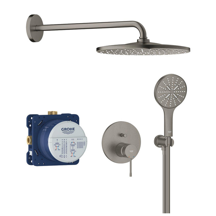 GROHE 25 287 AL0 ESSENCE Conjunto empotrado con ducha mural Rainshower Mono 310 grafito cepillado
