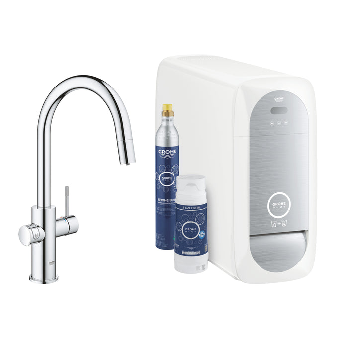 GROHE 31 541 000  BLUE Home Starter Kit con Caño Extraíble en C cromo