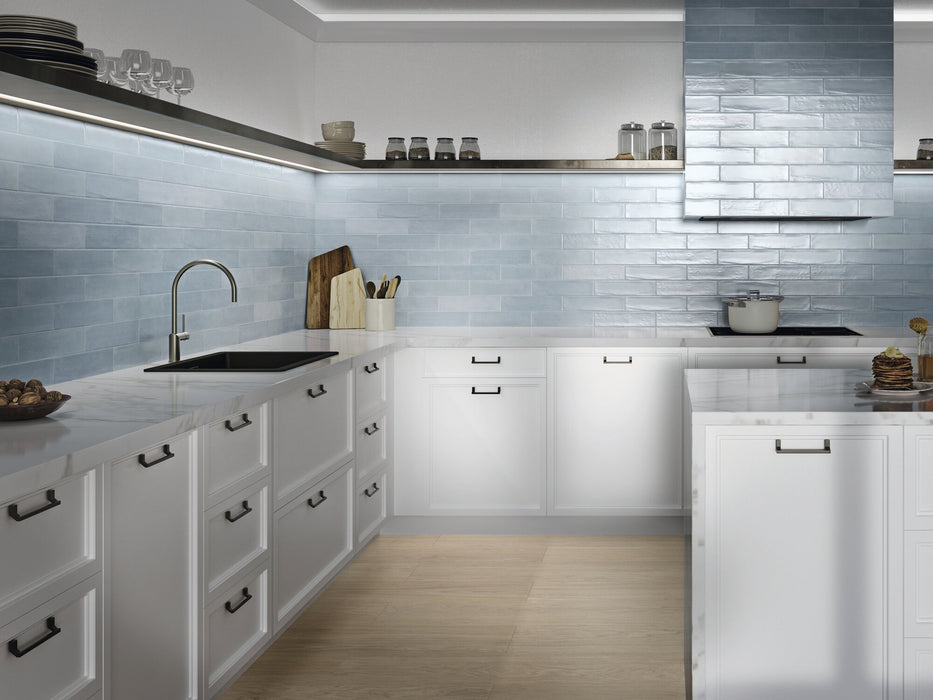 CARMEN A040525 ACQUARELLA ACQUA 7,5X30 Azulejo Esmaltado