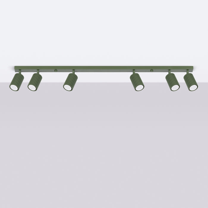 SOLLUX SL.1623 KARBON Lámpara De Techo 6l Verde Oliva