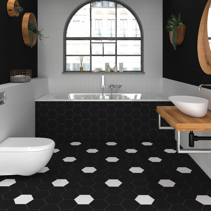 DUNE EXA BLACK 15x17 Porcelánico Hexagonal