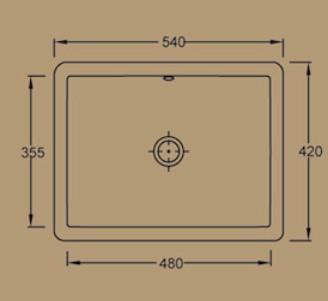 VALADARES 18767002 MISSOURI Lavabo Bajo Encimera