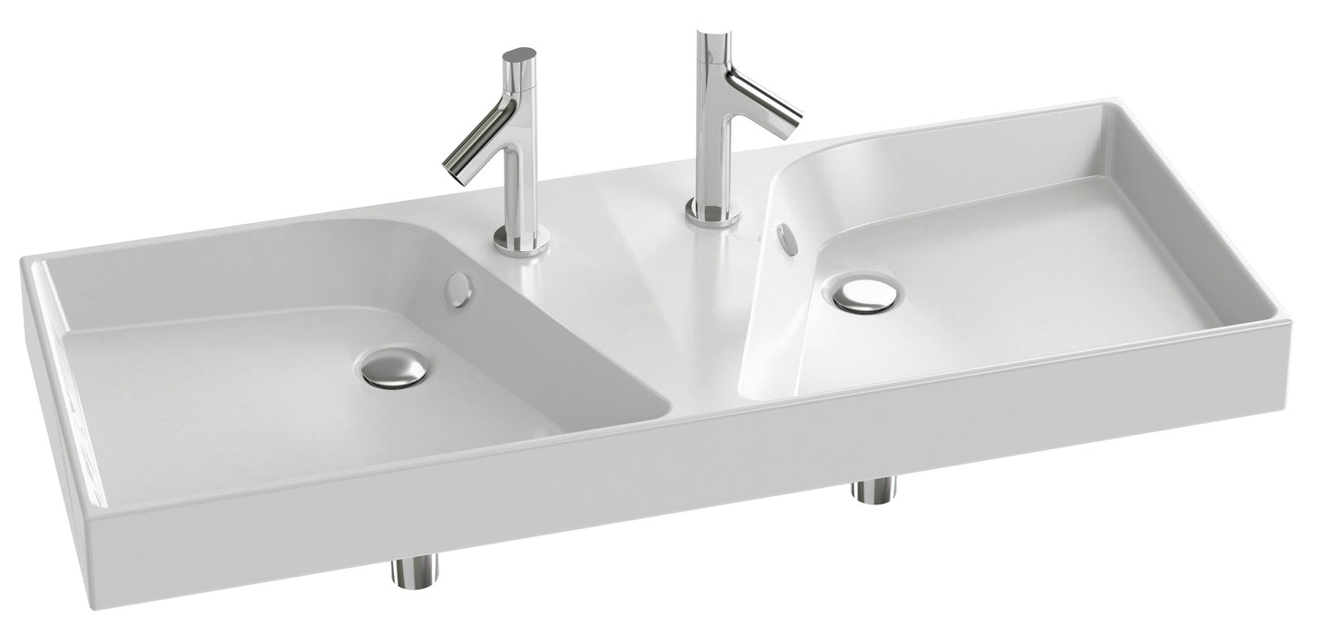 JACOB DELAFON EXM112-Z-00 RYTHMIK Lavabo Doble 120x46cm