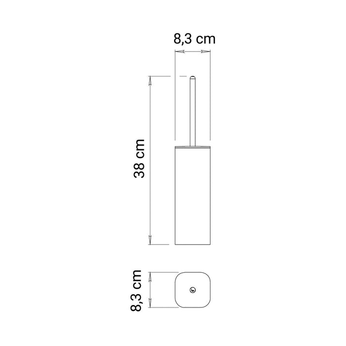 GEDY 13343800000 JACK Brushed Toilet Brush Holder