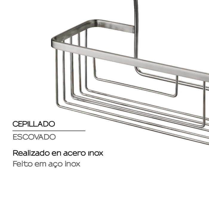 GEDY 24893800000 OTTAVIANO Porta objetos colgable para grifería cepillado