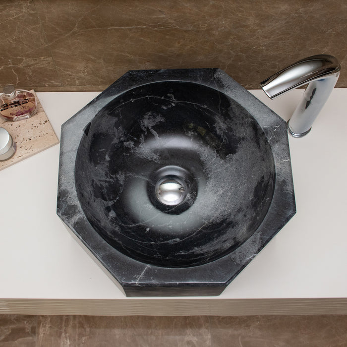 FORZINI FZ-BK/JB-MB-113 TIBERINUS Lavabo de mármol Negro