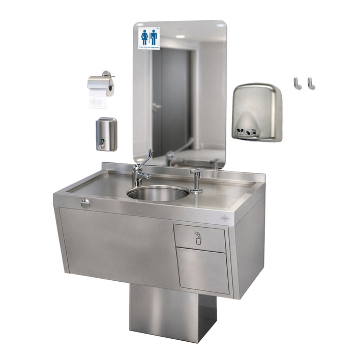 PRESTO 79960 Conjunto para baño ostomizado Inox