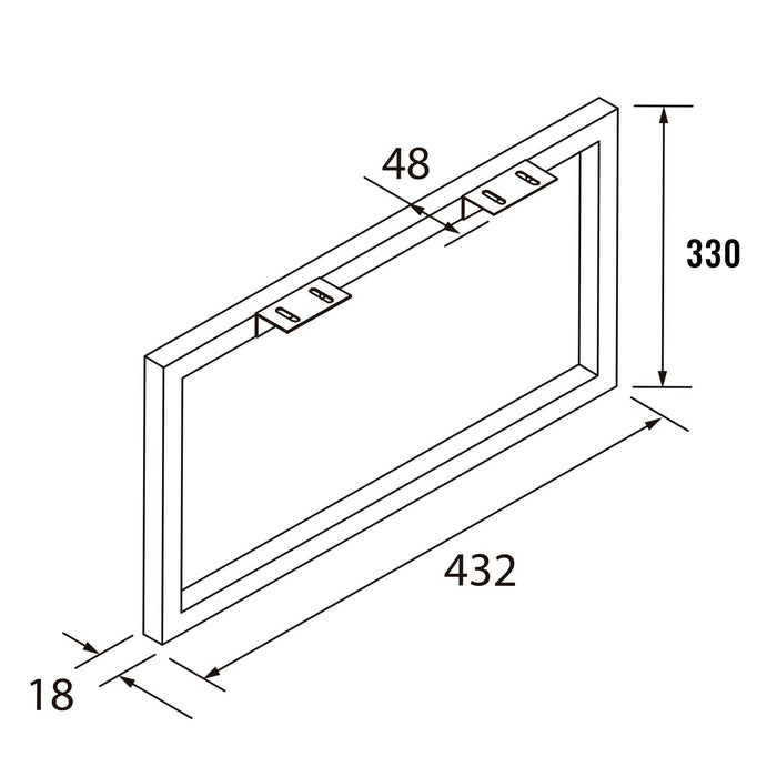 SALGAR 97163 Juego de 2 Patas Marco Negro Mate 330x432 mm