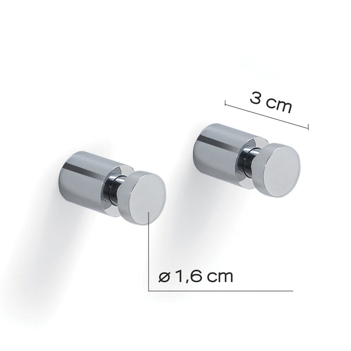 GEDY 22271300A00 Percha Corta 2 Piezas Cromo