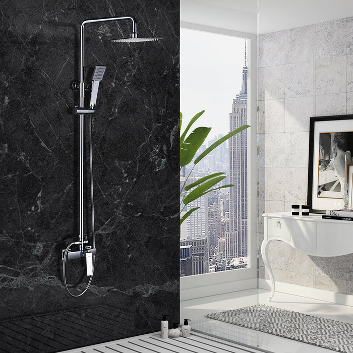 IMEX BDAR025 ART Single-Handle Faucet Telescopic Shower Set Chrome