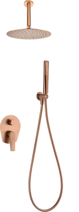 IMEX GPP057/ORC PAROS Conjunto Ducha Monomando Empotrado Paros Oro Rosa