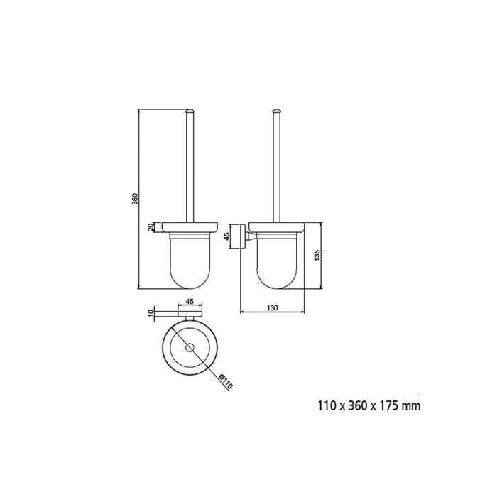 SALGAR 27234 NALON Escobillero Cromo