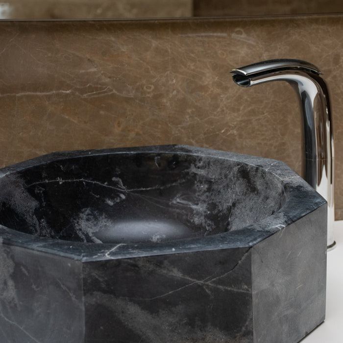 FORZINI FZ-BK/JB-MB-113 TIBERINUS Lavabo de mármol Negro