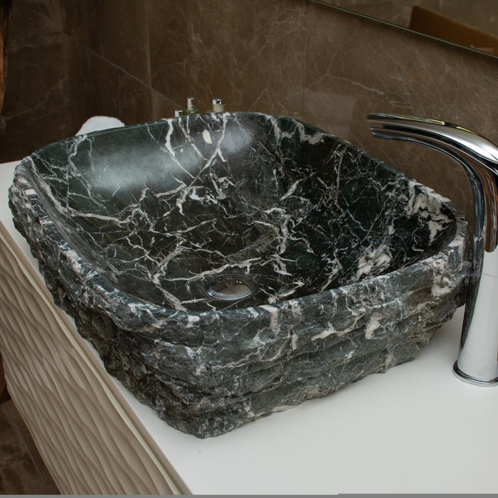 FORZINI FZ-BK/ZB-MB-101 DIANA Lavabo de mármol Verde muy oscuro