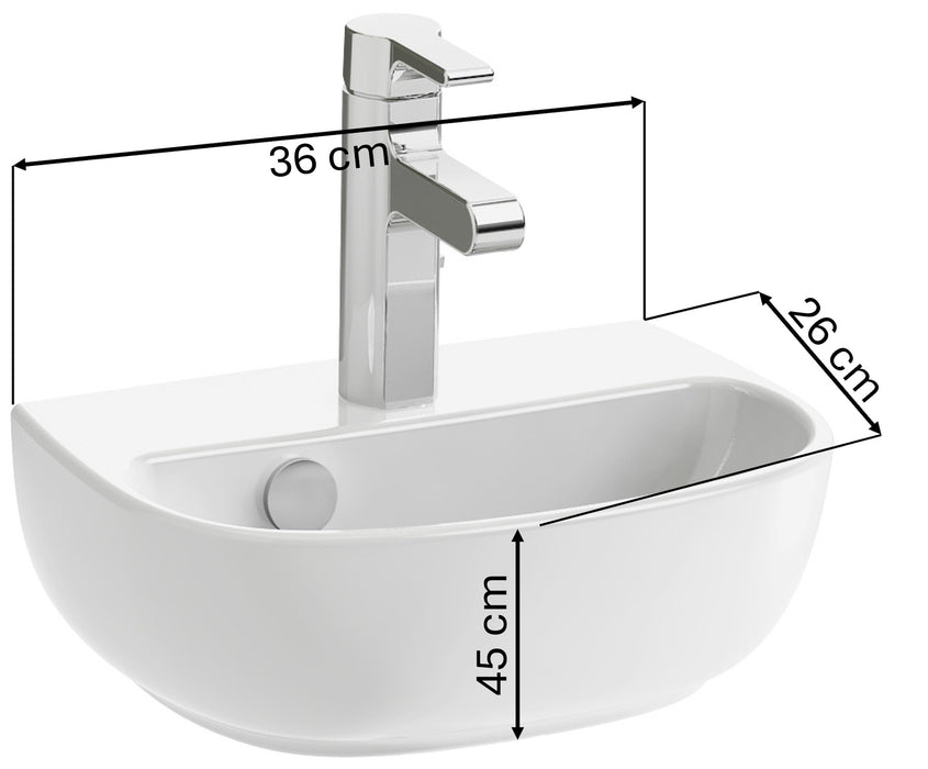 JACOB DELAFON E4761-00 ODEON UP Lavamanos 36x26cm Blanco