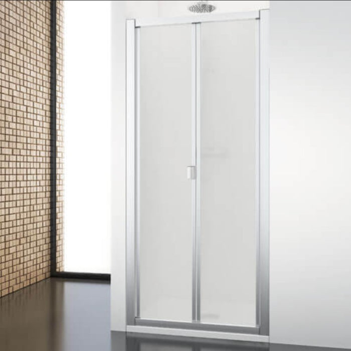 PROFILTEK DUMAS Mampara Abatible Perfil Blanco Acrílico Agua Viva