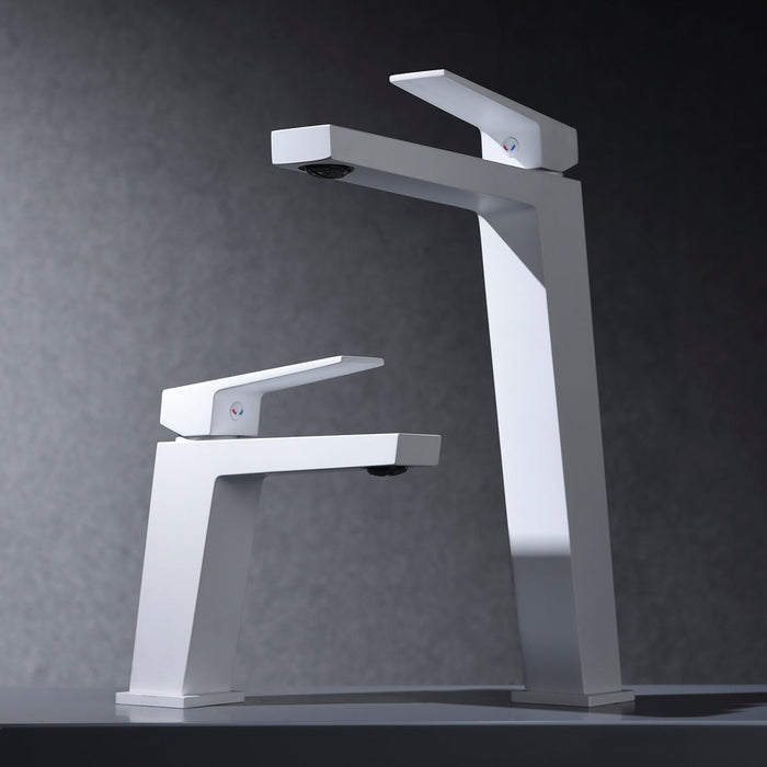 IMEX BDAR025-3BL ART Tall White Matte Sink Faucet