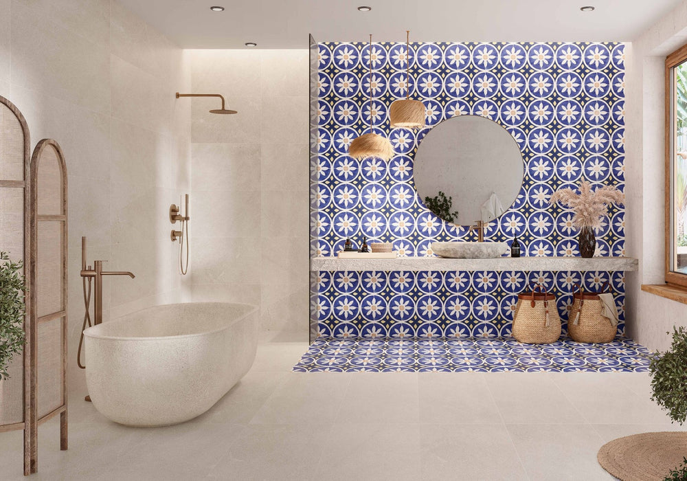 CODICER PT06909 SANTORINI BLUE Gres Decorado 25x25