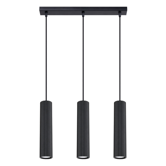 SOLLUX SL.1575 KARBON Lámpara Colgante 3l Negra